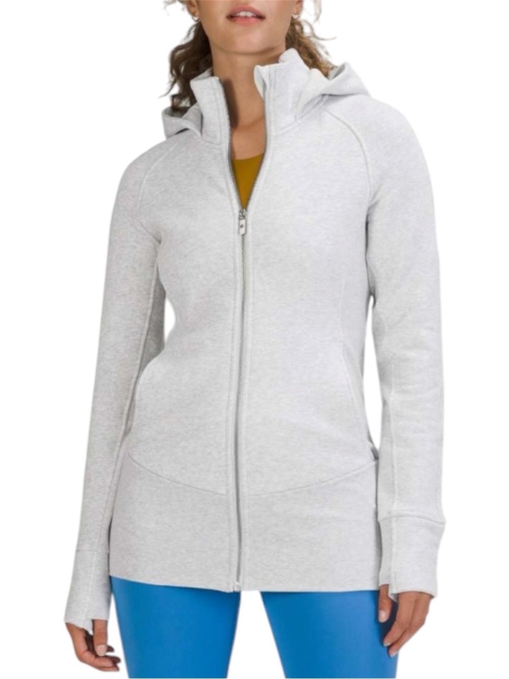 Lululemon Hooded Radiant Jacket Heathered Core Ultra Light Grey Womens Size 6 - Picture 1 of 10